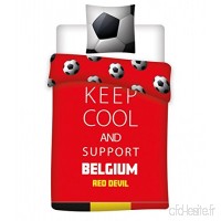 housse de couette Keep Cool & Support Belgique 140 x 200 cm rouge - B07BWDD5YD